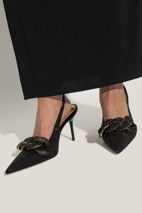 Kurt Geiger Heeled Shoes With Shimmering Crystals, Womens, Black