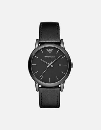 Emporio Armani Mens Emporio Armani AR1732 Luigi Classic Black Leather Strap Mens Watch