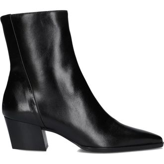 Zinda Schoenen, Dames, Zwart, 38 EU, Leer, Zwarte Leren Enkellaarzen