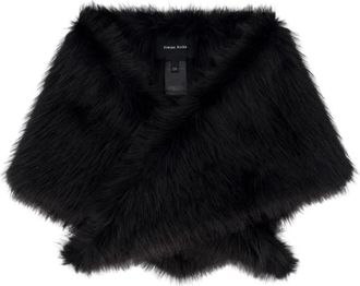 Simone Rocha Foulard in ecopelliccia con decorazioni - - Accessories - Donna - Nero - ONE SIZE
