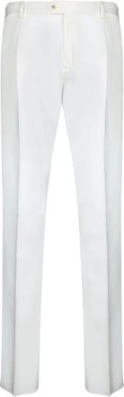 Lardini Elegant White High Waist Trousers
