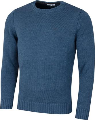 Calvin Klein Golf Mens Round Neck Tour Sweater - Denim Marl - XXL