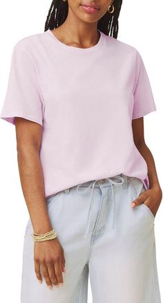 Splendid Louisa Boyfriend Fit Cotton Graphic T-Shirt in Orchid Purple at Nordstrom, Size X-Large