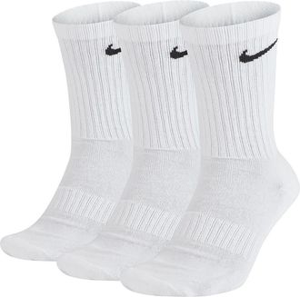 Nike Everyday Cushioned Training Crew Socks - Pack of 3 in 100 White/black at Nordstrom Rack, Size Large