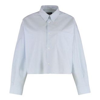A.P.C. Shirts, female, Blue, 2XS, Cropped Shirt