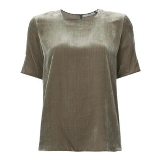 Vince Blusa de terciopelo - Blouses & Shirts - Mujer - Verde - L