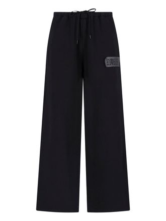 Maison Margiela Black Wide-Leg Drawstring Patch Trousers