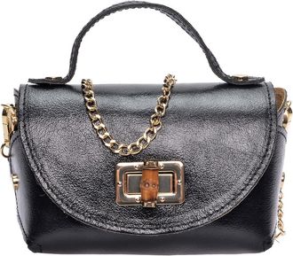 Roberta M Zwart Rundleer Tas