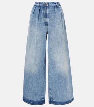 Alanui Sunny Crochet wide-leg jeans