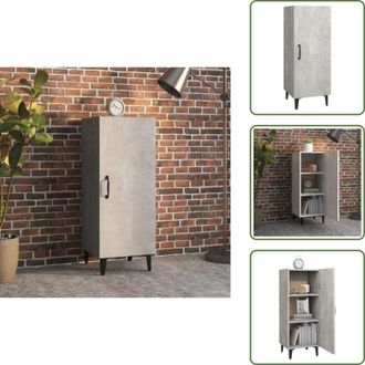 vidaXL The Living Store Credenza Grigio Cemento 34,5x34x90 cm in Legno Multistrato - Credenza grigio cemento