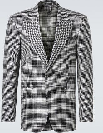 Tom Ford Checked wool-blend suit jacket