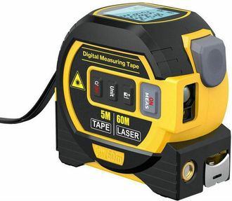 OEM Medidor L&aacute;ser 3 En 1 Con Pantalla Lcd - Medici&oacute;n De Distancia Y Volumen - Alcance 60 M - Multicolor