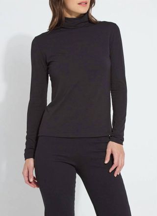 Lyss&eacute; Essential Longsleeve Turtleneck Tee In Black