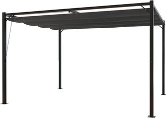 Concept Usine Cenador autoportante de 3 x 4 m y 12 m², lona de poliéster gris