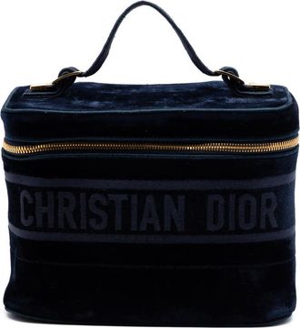 Dior Pre-owned Dior Embroidered Velvet Diortravel Vanity Case Ladies A9I8EIF6J24B7I90