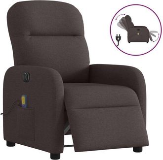 vidaXL Vidaxl - Sill&oacute;n Reclinable De Masaje El&eacute;ctrico Tela Marr&oacute;n Oscuro