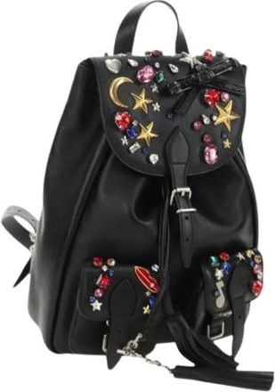 Saint Laurent Pre-owned Vintage Rugzak - Dames - Vintage Rugzakken - Zwart - ONE Size - Leer - Vintage