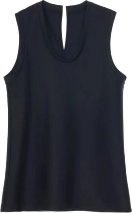 Carven Double Satin Tank Top - Dames - Tops zonder mouwen - Zwart - S - Satijn - Tops