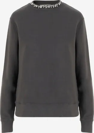 Golden Goose Cotton Sweatshirt with Applied Crystals