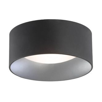 Netlighting Mohito Flush Ceiling 2 Light Black Structure Outside Silver Inside