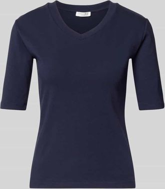 Christian Berg T-Shirt mit V-Ausschnitt in Dunkelblau, Gr&ouml;&szlig;e XXL