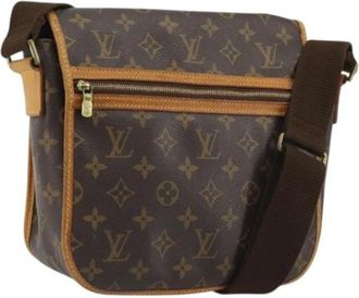Louis Vuitton Vintage, unisex, Bruin, ONE Size, Leer, Pre-owned Messenger PM Bosphore Schoudertas