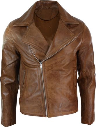 TruClothing Slim Leather Biker Jacket