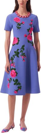 Carolina Herrera Jacquard Flare Dress