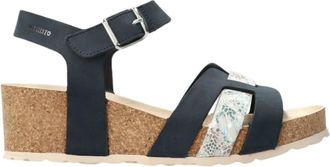 Mephisto Elegante Verana Sleehak Sandaal - Dames - Sleehakken - Blauw - 41 EU - Schoenen