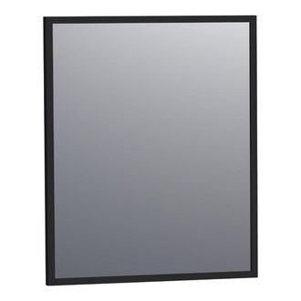 Marcel Breuer Onyx spiegel - 60x70cm - rechthoekig - zwart geborsteld frame