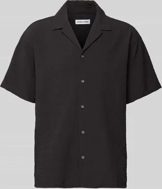 Jack & Jones Jack & Jones Freizeithemd mit Knopfleiste Modell PABLO in Black, Größe XXL