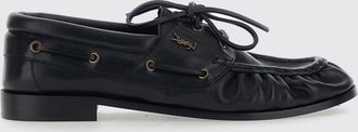 Saint Laurent Mocassini da barca Le Loafer Bateau in pelle con monogramma YSL
