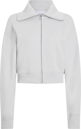 Calvin Klein Grijze Sweater met Ritssluiting - Dames - Vesten met rits - Grijs - S - Katoen - Hoodies & sweatvesten