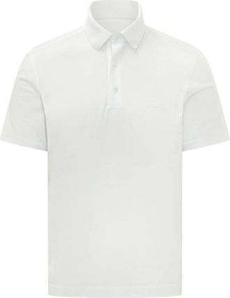Ermenegildo Zegna Polo Shirt van Katoen Piqu&eacute; - Heren - Polos - Wit - 4XL - Katoen - Tops