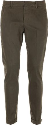 Dondup Bruine Broek Gaubert Stijl - Heren - Straight fit broeken - Groen - W36 - Broeken