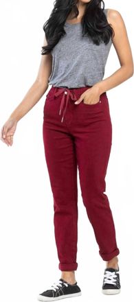 Judy Blue On A Roll Jogger Pants In Scarlet