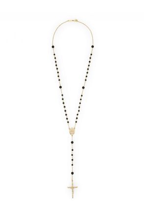 Dolce & Gabbana BEADED CROSS NECKLACE Size: OS, colour: VARIOUS