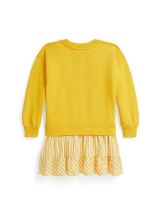 Polo Ralph Lauren Logo-Embroidered Cotton Dress - Yellow