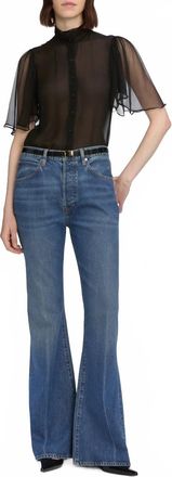 Frame Denim Lax High-Waist Flare Jeans In Pilot