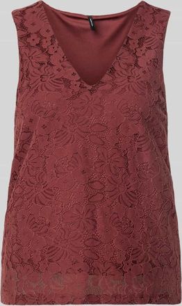 Vero Moda Regular Fit Tr&auml;gertop aus Baumwoll-Mix Modell HONEY in Bordeaux, Gr&ouml;&szlig;e XL