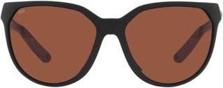Costa Mayfly 58mm Polarized Round Sunglasses in Matte Black at Nordstrom Rack