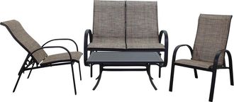 Courtyard Casual Santa Fe 4Pc Loveseat Glider Set