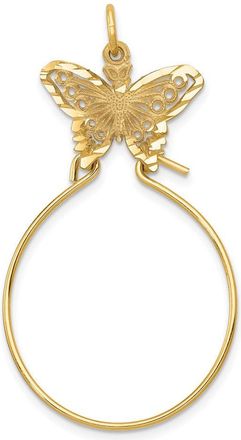 Diamond2Deal 14k Yellow Gold Butterfly Holder Charm