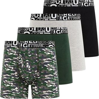 True Religion Boxer Briefs Stretch Underwear Pack of 4 in Camo at Nordstrom, Size Xx-Large