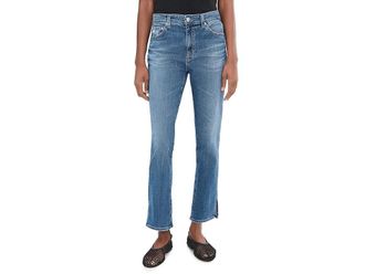 AG - Adriano Goldschmied Mari Mid-Rise Slim Straight Crop Jeans in 15 Years Prague Womens Jeans 15 Years Prague : 24 27, Cotton/Denim/Elastane
