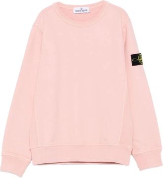 Stone Island Kids Sweatshirts, male, Pink, 8 Y, Pink Sweatshirt for Boys Aw25