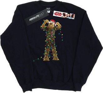 Star Wars Dames/Dames Chewbacca Kerstverlichting Sweatshirt (Zwart)