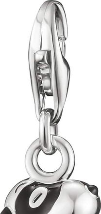 Thomas Sabo Peanuts charm Snoopy supereroe originale in argento, nero, giallo