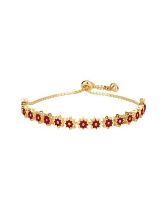 Gabi Rielle Merry & Bright 14K Over Silver Cz Starburst Bracelet