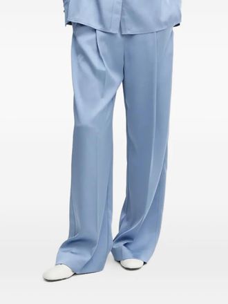 Stine Goya Plooibroek met wijde pijpen - Blauw